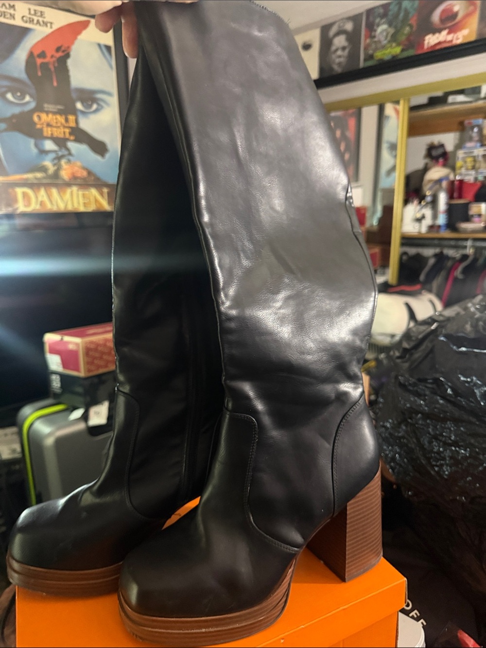Torrid Black Knee-High Platform Boots – Size 9 WW